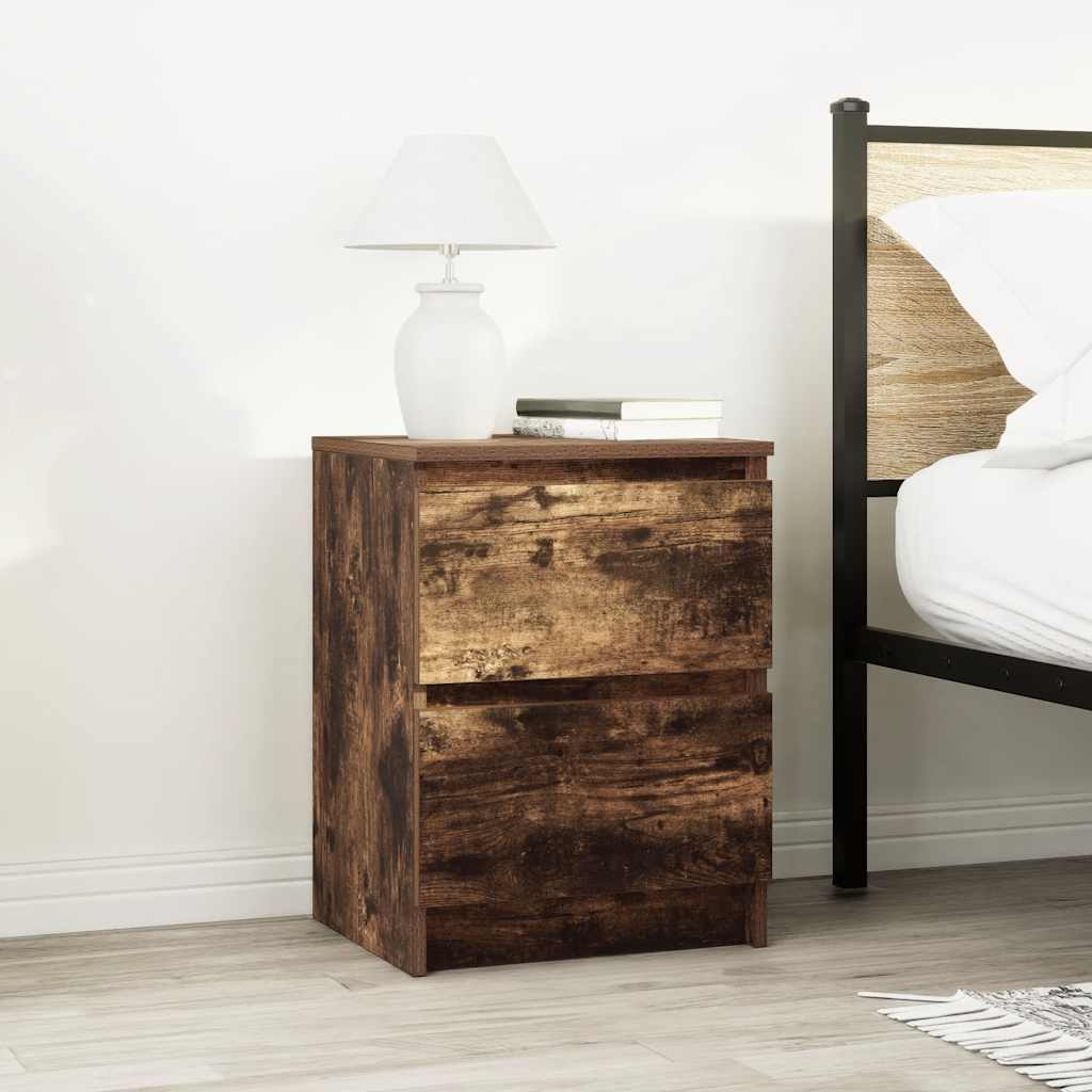 Έπιπλο Τηλεόρασης από Καπνιστή Δρυς 40x35x54 εκ. από Τεχνητό Ξύλο - Pakobazaar