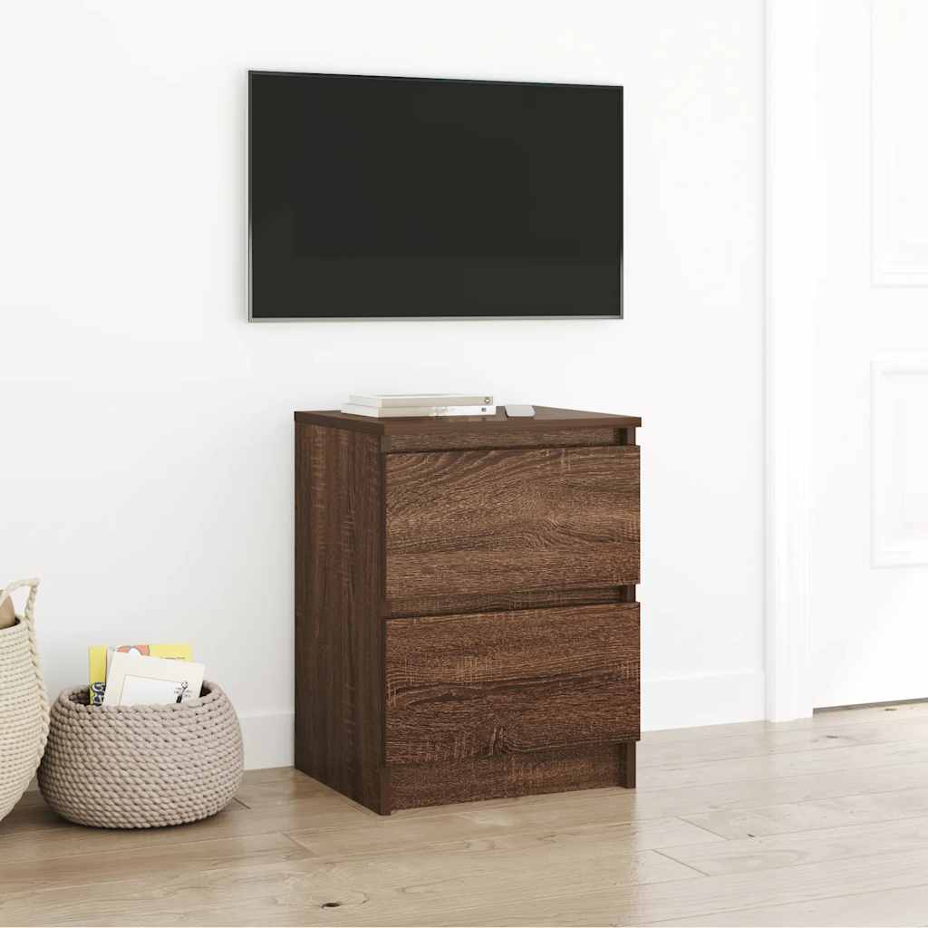 Έπιπλο Τηλεόρασης Καφέ Δρυς 40x35x54 εκ. από Τεχνητό Ξύλο - Pakobazaar