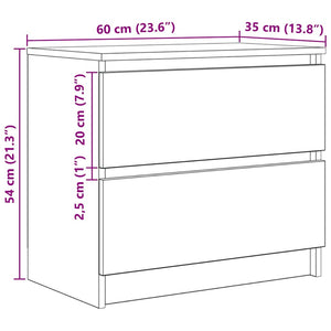 ντουλάπι τηλεόρασης  Λευκό 60x35x54 cm Κατασκευασμένο ξύλο