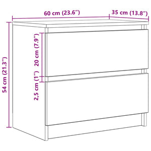 ντουλάπι τηλεόρασης  Μαύρο 60x35x54 εκ Κατασκευασμένο ξύλο