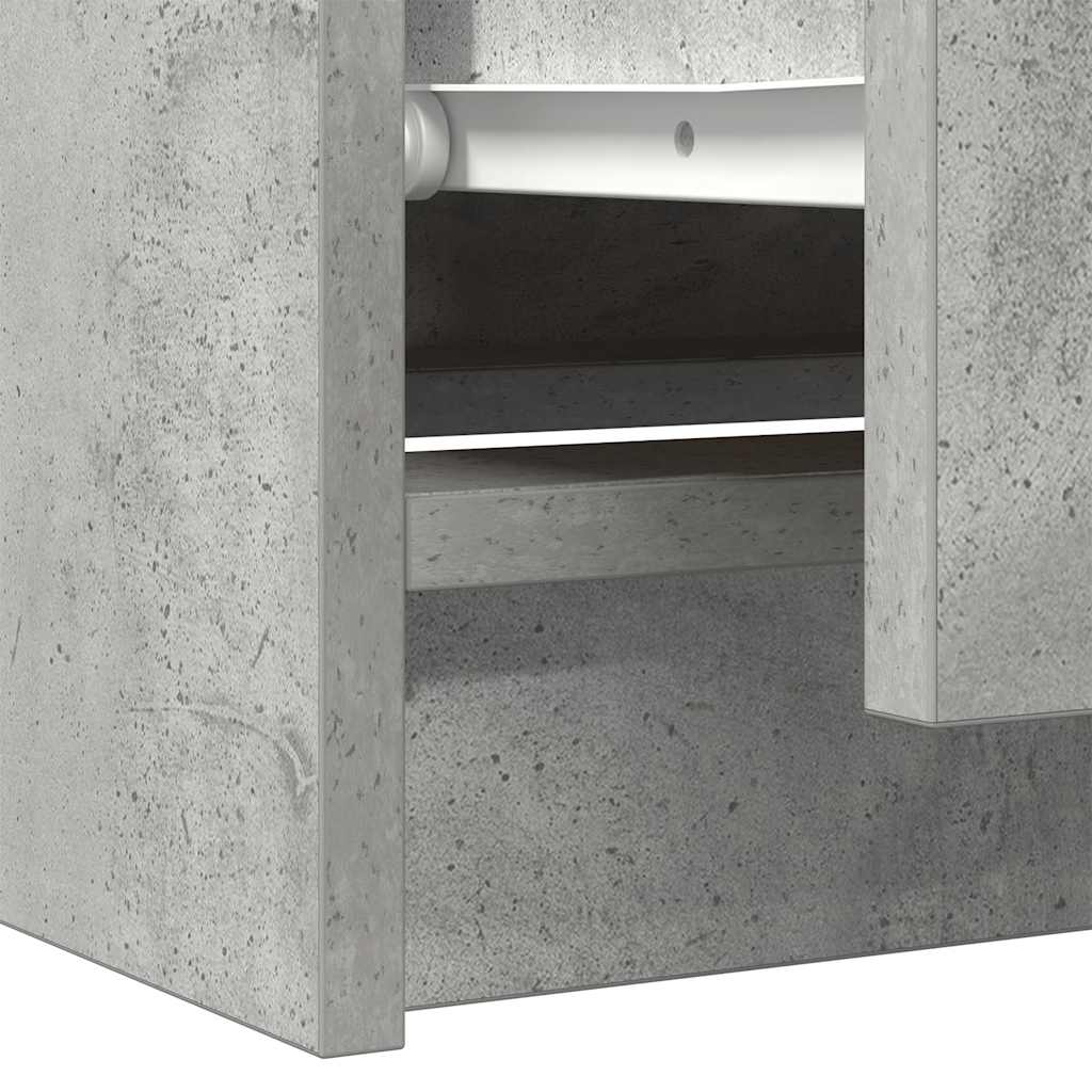 Έπιπλο Τηλεόρασης Γκρι Σκυροδέματος 60x35x54 εκ. Επεξεργ. Ξύλο