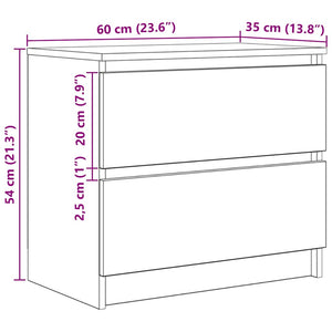 Έπιπλο Τηλεόρασης Καπνιστή Δρυς 60x35x54 εκ. Επεξεργ. Ξύλο