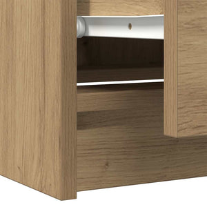 Έπιπλο Τηλεόρασης Αρτισιανή Δρυς 60x35x54 εκ από Επεξεργ. Ξύλο - Pakobazaar