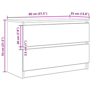 ντουλάπι τηλεόρασης Μαύρο 80x35x54 cm Κατασκευασμένο ξύλο - Pakobazaar