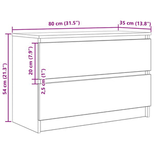 Έπιπλο Τηλεόρασης Γκρι Σκυρ. 80x35x54 εκ. Επεξ. Ξύλο - Pakobazaar