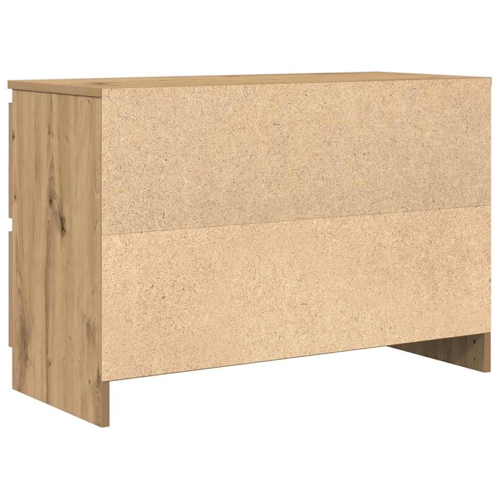 Έπιπλο Τηλεόρασης Αρτισιανή Δρυς 80x35x54 εκ από Επεξεργ. Ξύλο - Pakobazaar