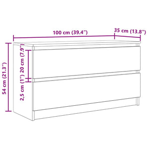 Έπιπλο Τηλεόρασης Sonoma Δρυς 100x35x54 εκ. Επεξ. Ξύλο - Pakobazaar