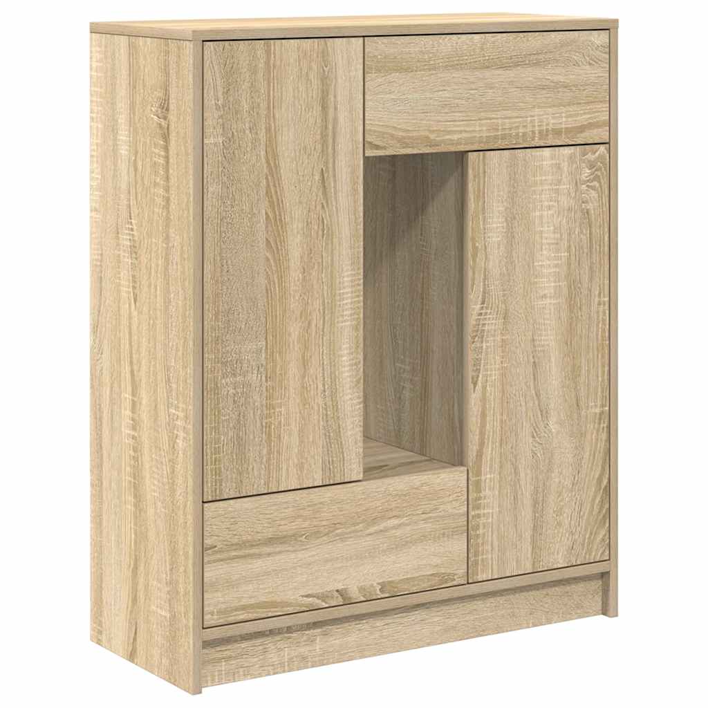 Συρταριέρα με Συρτάρια και Πόρτες Sonoma Δρυς 73x31x90 εκ - Pakobazaar