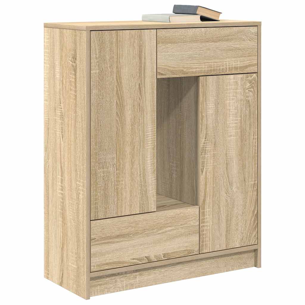 Συρταριέρα με Συρτάρια και Πόρτες Sonoma Δρυς 73x31x90 εκ - Pakobazaar