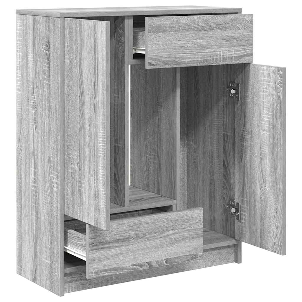Συρταριέρα με Συρτάρια και Πόρτες Γκρι Sonoma 73x31x90 εκ