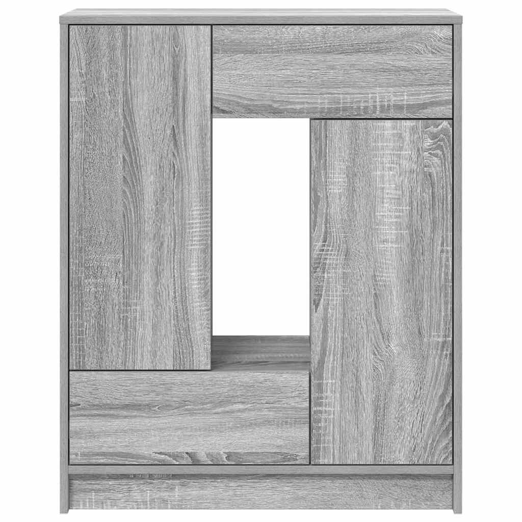 Συρταριέρα με Συρτάρια και Πόρτες Γκρι Sonoma 73x31x90 εκ