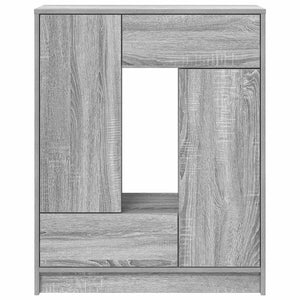 Συρταριέρα με Συρτάρια και Πόρτες Γκρι Sonoma 73x31x90 εκ