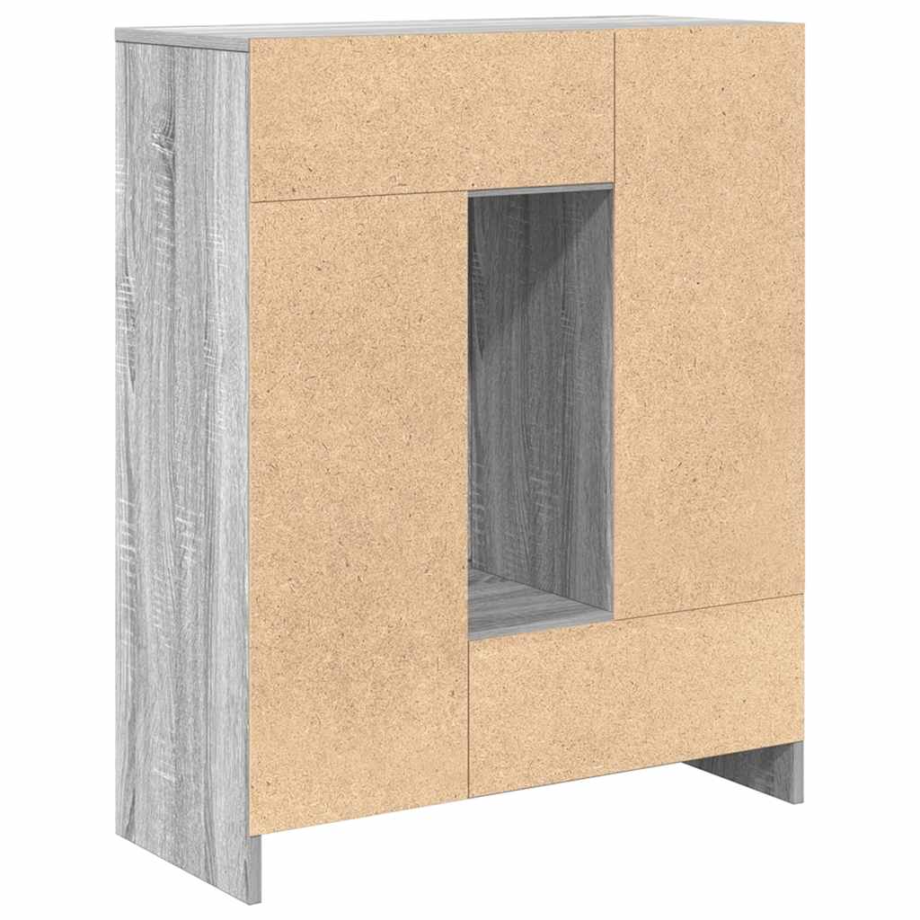 Συρταριέρα με Συρτάρια και Πόρτες Γκρι Sonoma 73x31x90 εκ