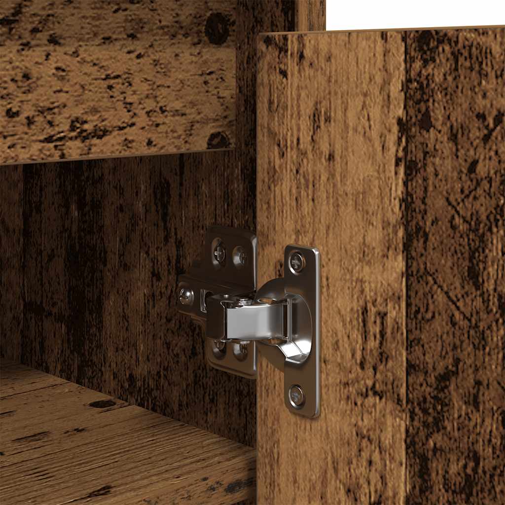 Παπουτσοθήκη Όψη Παλαιού Ξύλου 29,5x34x76 εκ. Επεξ. Ξύλο