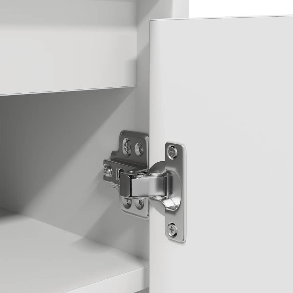 Παπουτσοθήκη Λευκή 57x34x76 εκ. από Επεξεργασμένο Ξύλο - Pakobazaar