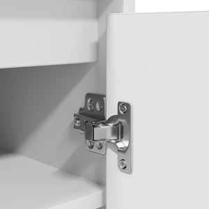 Παπουτσοθήκη Λευκή 57x34x76 εκ. από Επεξεργασμένο Ξύλο - Pakobazaar