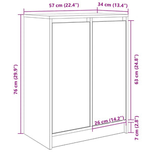 Παπουτσοθήκη Γκρι Sonoma 57x34x76 εκ. από Επεξεργ. Ξύλο - Pakobazaar