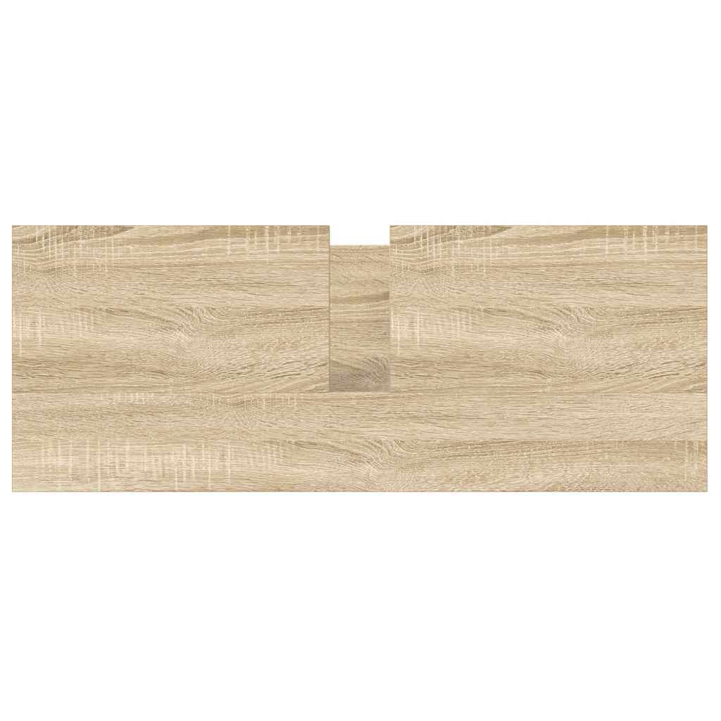 Ντουλάπι νιπτήρα μπάνιου με συρτάρια Sonoma Δρυς 90x34,5x60 εκ.