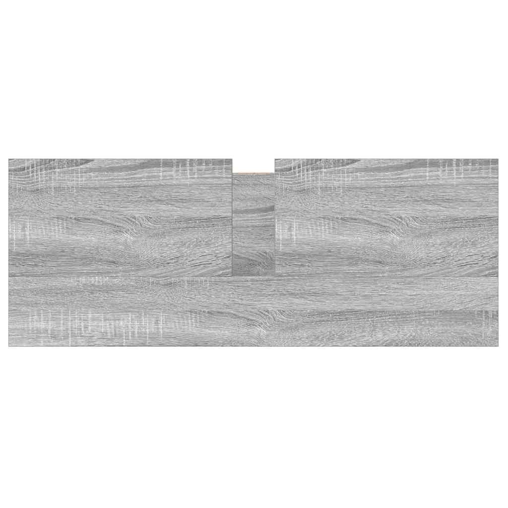 ντουλάπι νιπτήρα μπάνιου με συρτάρια γκρι Sonoma 90x34,5x60 εκ.