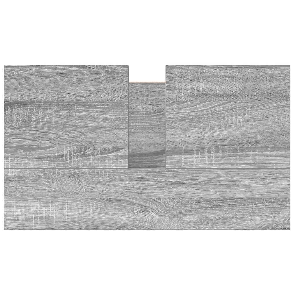 ντουλάπι νιπτήρα μπάνιου με συρτάρια γκρι Sonoma 60x34,5x60 εκ. - Pakobazaar