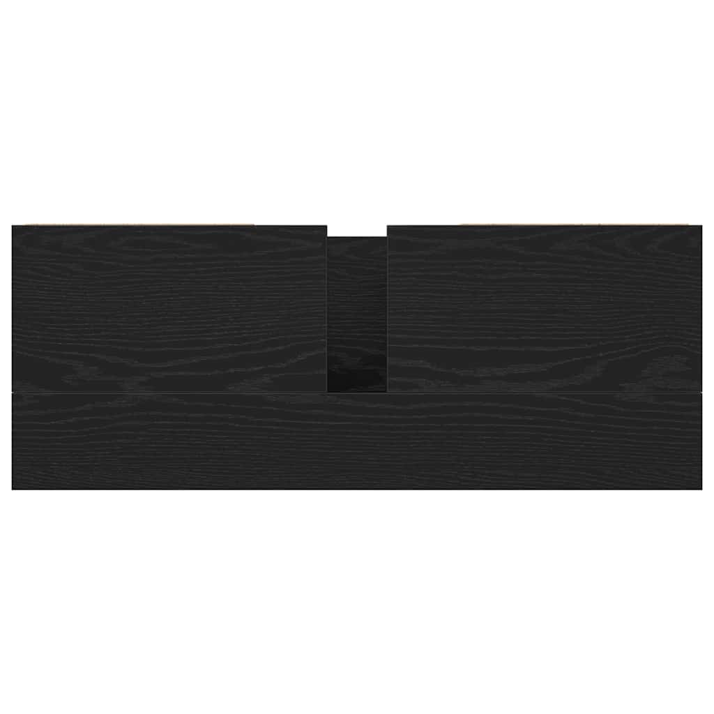 ντουλάπι νιπτήρα με συρτάρια Μαύρη δρυς 90x34,5x60 εκ. - Pakobazaar