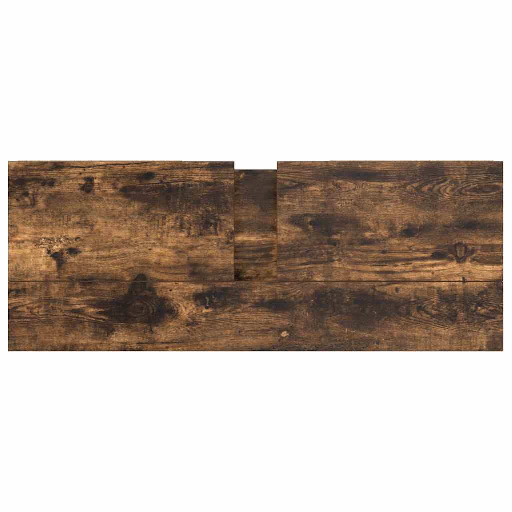 ντουλάπι νιπτήρα με συρτάρια Καπνιστή δρυς 90x34,5x60 εκ. - Pakobazaar