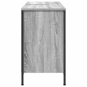 ντουλάπι νιπτήρα με συρτάρια γκρι Sonoma 90x34,5x60 εκ.