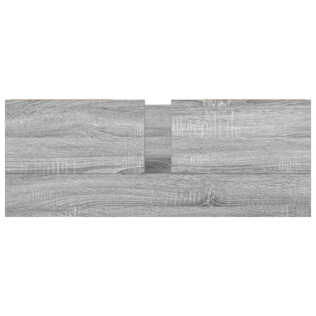 ντουλάπι νιπτήρα με συρτάρια γκρι Sonoma 90x34,5x60 εκ.