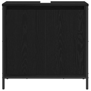 ντουλάπι νιπτήρα μπάνιου μαύρο 60x34,5x60 εκ. - Pakobazaar