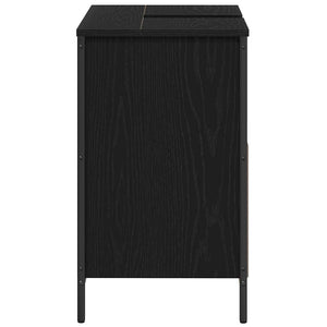 ντουλάπι νιπτήρα μπάνιου μαύρο 60x34,5x60 εκ. - Pakobazaar