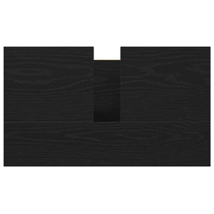 ντουλάπι νιπτήρα μπάνιου μαύρο 60x34,5x60 εκ. - Pakobazaar