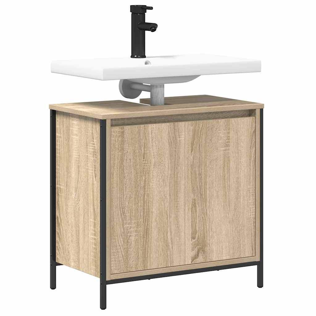 Ντουλάπι Νιπτήρα Μπάνιου Sonoma Δρυς 60x34,5x60 εκ. - Pakobazaar