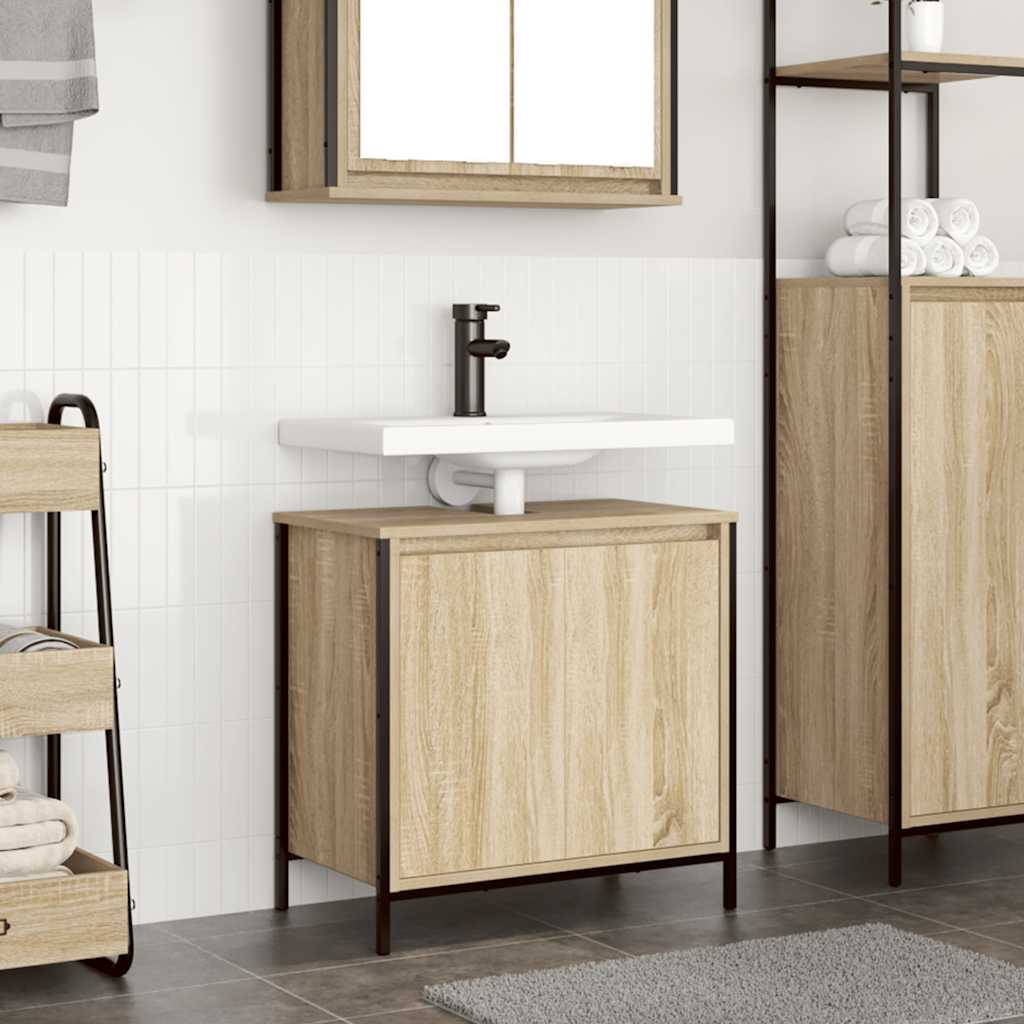 Ντουλάπι Νιπτήρα Μπάνιου Sonoma Δρυς 60x34,5x60 εκ. - Pakobazaar