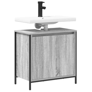 Ντουλάπι Νιπτήρα Μπάνιου Γκρι Sonoma 60x34,5x60 εκ. - Pakobazaar
