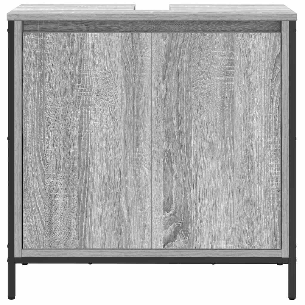 Ντουλάπι Νιπτήρα Μπάνιου Γκρι Sonoma 60x34,5x60 εκ. - Pakobazaar