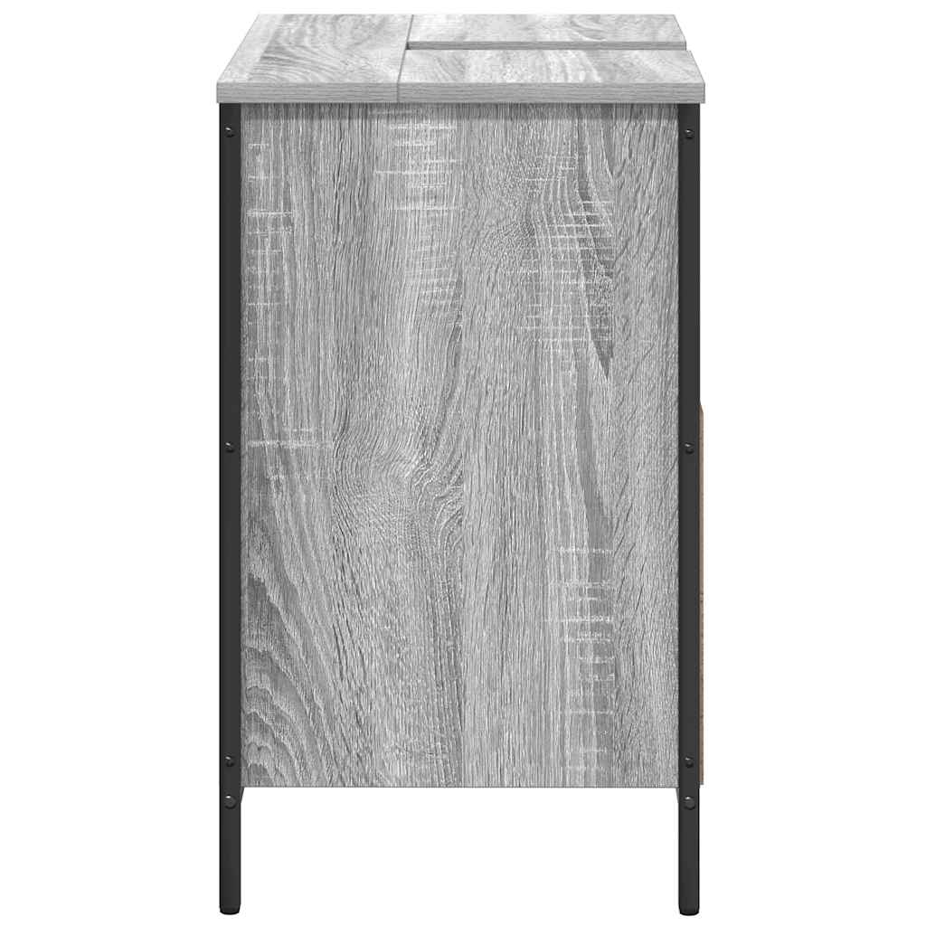 Ντουλάπι Νιπτήρα Μπάνιου Γκρι Sonoma 60x34,5x60 εκ. - Pakobazaar