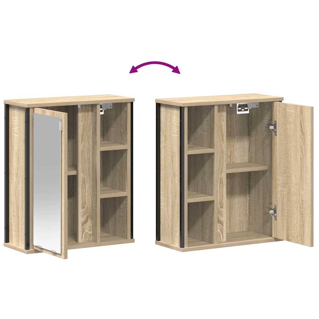Ντουλάπι Μπάνιου με Καθρέφτη Sonoma δρυς 50x21x60 εκ.