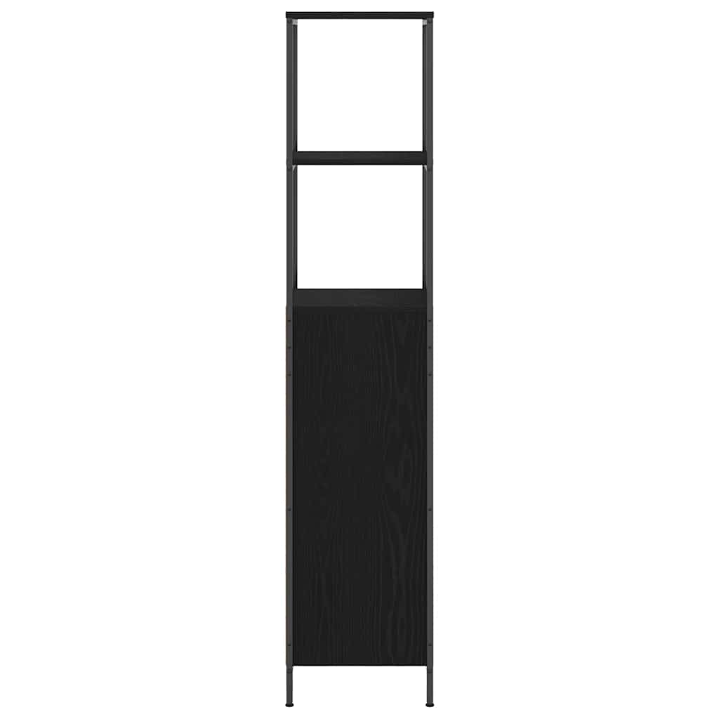 Ντουλάπι μπάνιου με ράφια Μαύρη βελανιδιά 36x35x165 cm - Pakobazaar