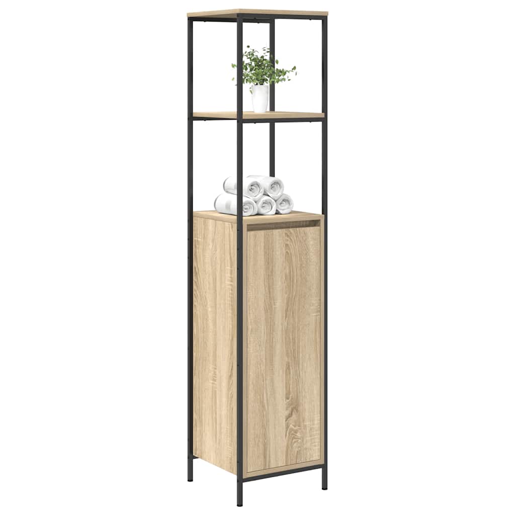 Ντουλάπι μπάνιου με ράφια Sonoma δρυς 36x35x165 εκ. - Pakobazaar