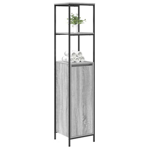Ντουλάπι μπάνιου με ράφια Γκρι Sonoma 36x35x165 εκ. - Pakobazaar