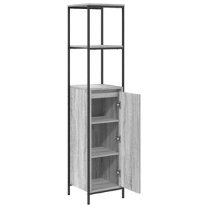 Ντουλάπι μπάνιου με ράφια Γκρι Sonoma 36x35x165 εκ. - Pakobazaar