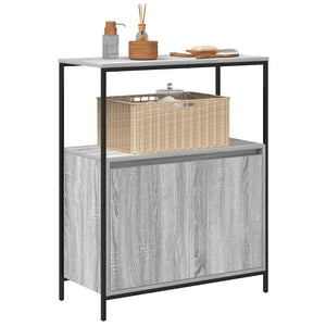 Ντουλάπι μπάνιου με ράφια Γκρι Sonoma 76,5x35x95 εκ.