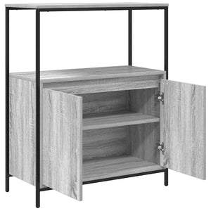 Ντουλάπι μπάνιου με ράφια Γκρι Sonoma 76,5x35x95 εκ.