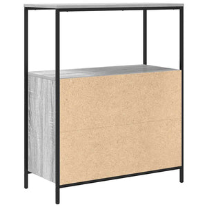 Ντουλάπι μπάνιου με ράφια Γκρι Sonoma 76,5x35x95 εκ.