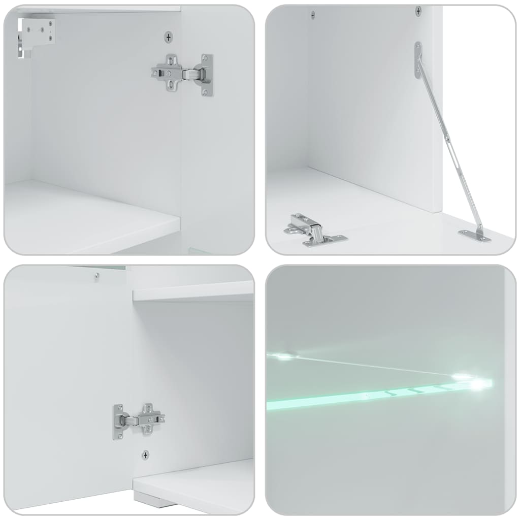 Μονάδες τηλεόρασης 5 τεμαχίων με φωτισμό LED Ματ Μαύρο