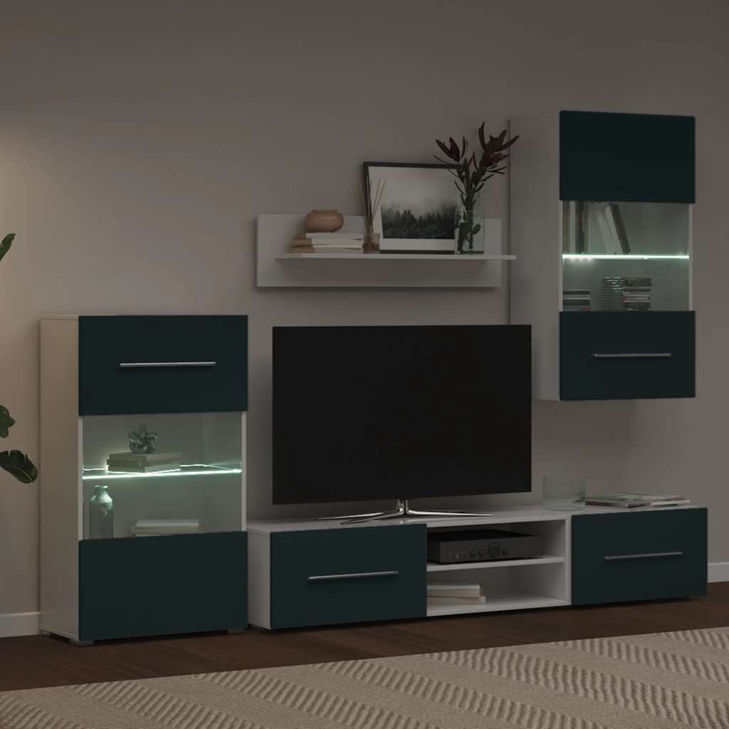 Μονάδες τηλεόρασης 5 τεμαχίων με φωτισμό LED Ματ Indigo