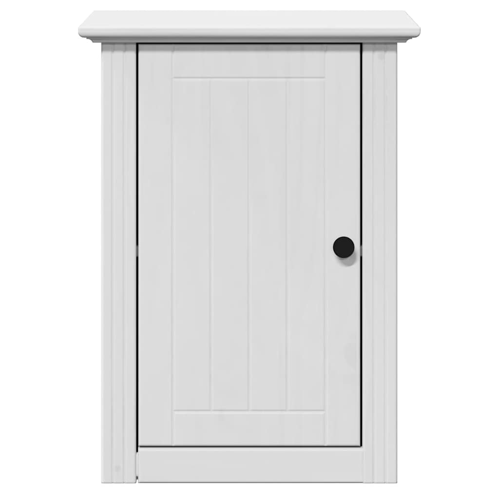 Σετ επίπλων μπάνιου 3 τεμαχίων "BODO" Λευκό μασίφ ξύλο πεύκου - Pakobazaar