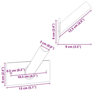 Στήριγμα Σημαίας Μαύρο 13 x 6 x 0,2 εκ. Ατσάλι - Pakobazaar