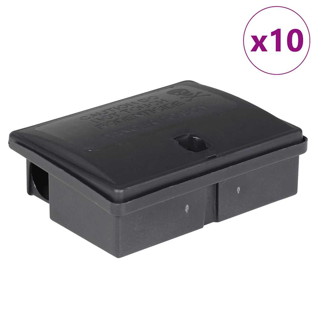 Παγίδες ποντικιών 10 τεμάχια Μαύρο 13x10x4 εκ.