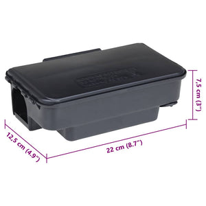 Παγίδες ποντικιών 6 τεμάχια Μαύρο 22x12,5x7,5 εκ.